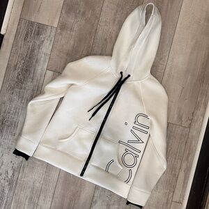 Calvin Klein White Sports Zip Up Jacket - Small